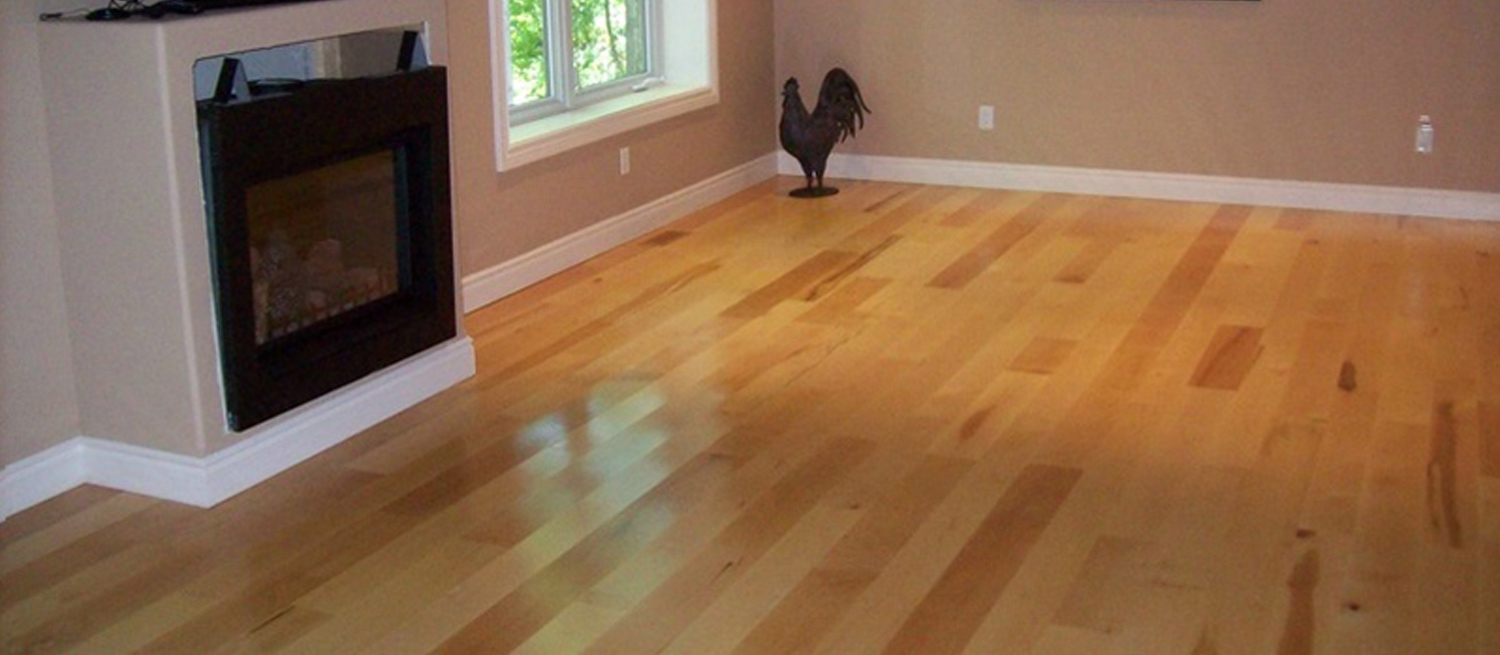 A hardwood floor installation completed by Ron Wilson and Sons in Pelham, NH